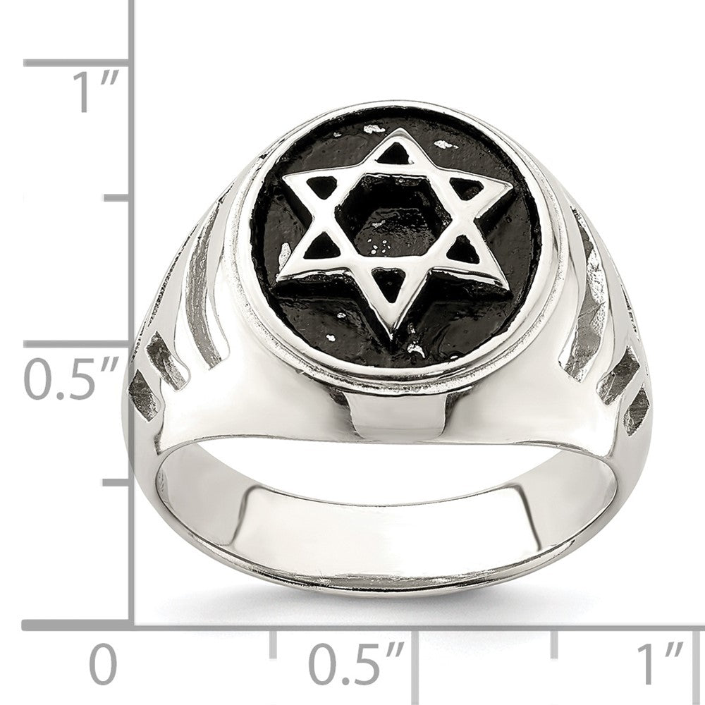 Shop Antiqued Sterling Silver Star of David Ring - Stylish & Affordable Design