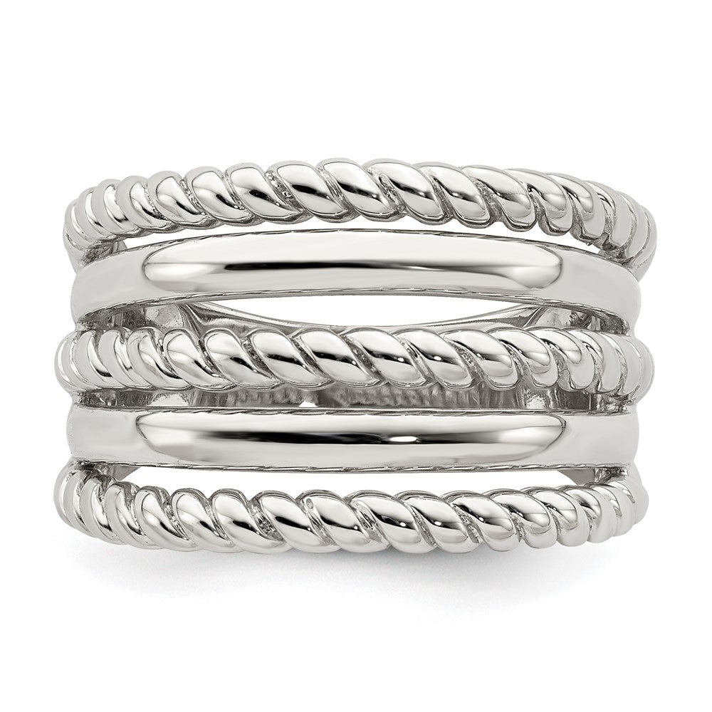High-Quality Polished Sterling Silver Fancy Ring - Stylish & Affordable Elegance