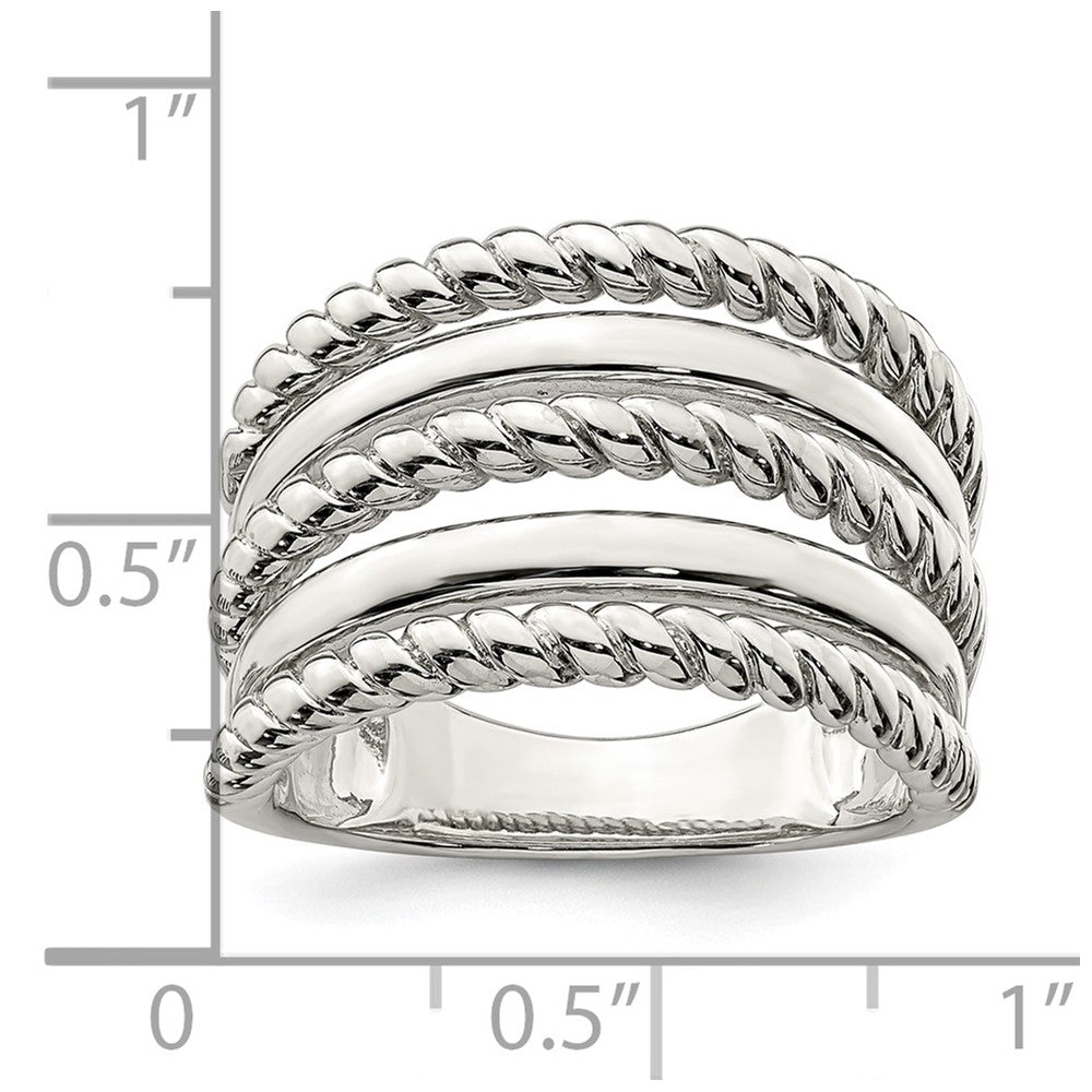 High-Quality Polished Sterling Silver Fancy Ring - Stylish & Affordable Elegance