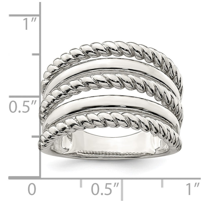 High-Quality Polished Sterling Silver Fancy Ring - Stylish & Affordable Elegance-5