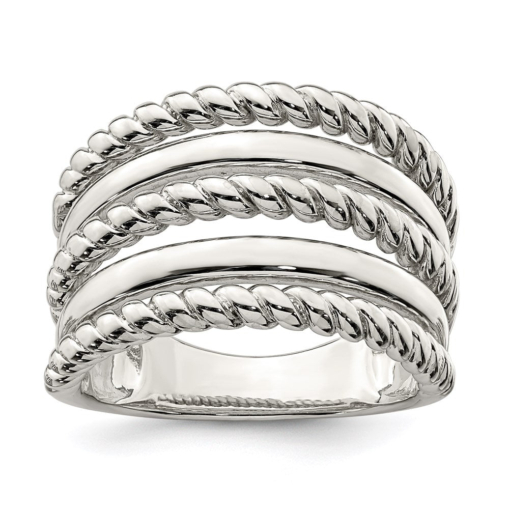 High-Quality Polished Sterling Silver Fancy Ring - Stylish & Affordable Elegance