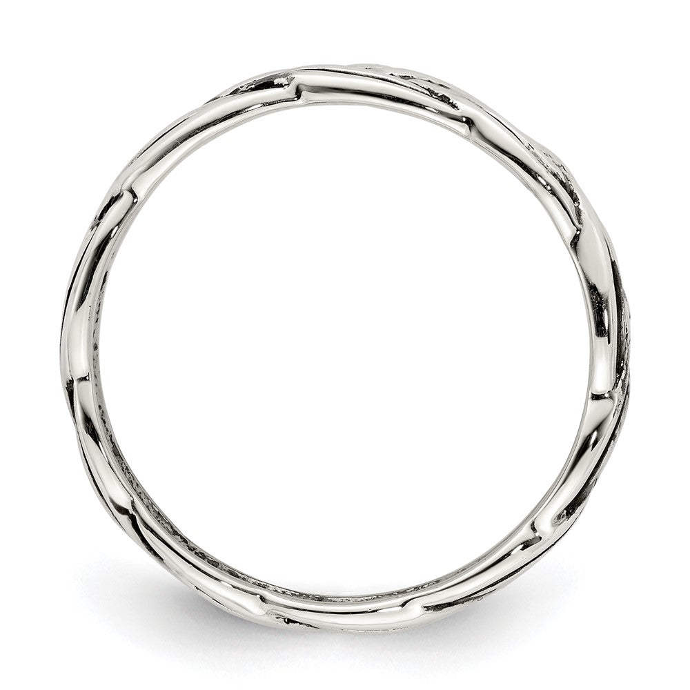 High-Quality Antiqued Celtic Design Sterling Silver Ring - Stylish Value!