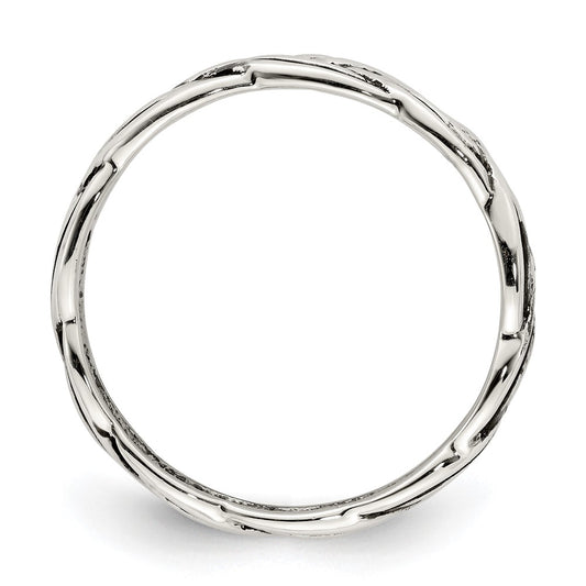 High-Quality Antiqued Celtic Design Sterling Silver Ring - Stylish Value!