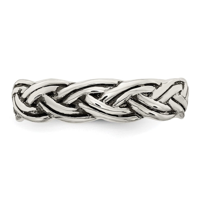 High-Quality Antiqued Celtic Design Sterling Silver Ring - Stylish Value!-4