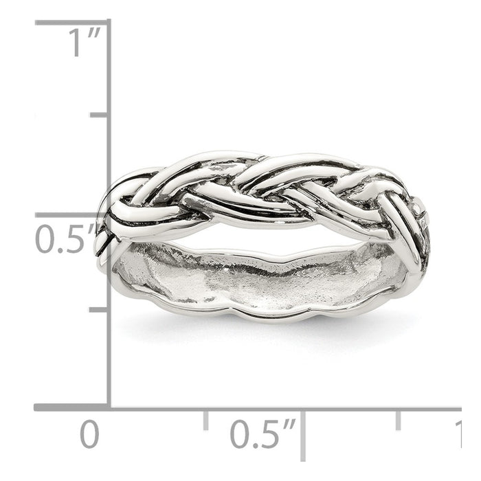 High-Quality Antiqued Celtic Design Sterling Silver Ring - Stylish Value!-5