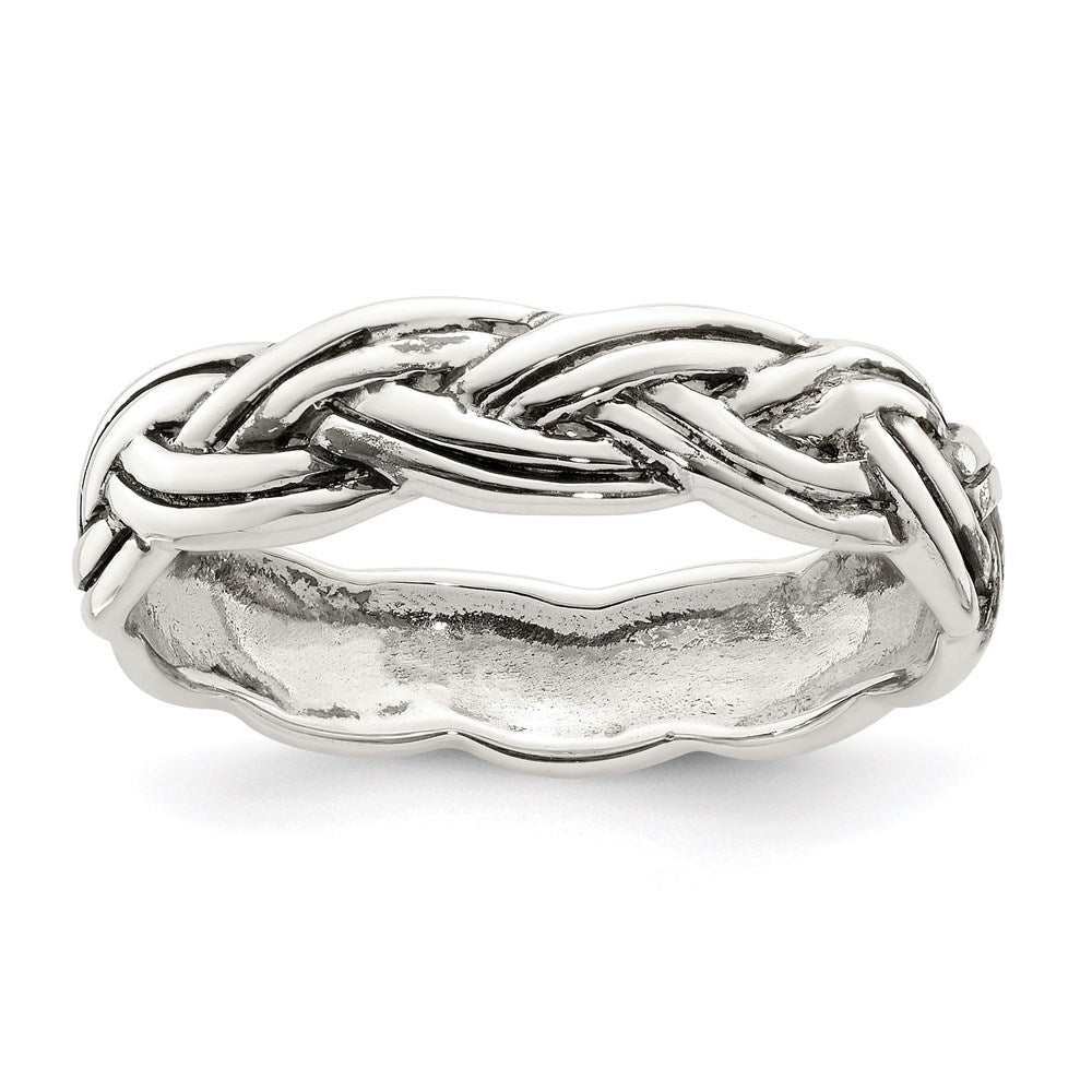 High-Quality Antiqued Celtic Design Sterling Silver Ring - Stylish Value!