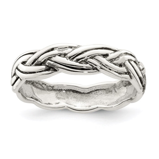 High-Quality Antiqued Celtic Design Sterling Silver Ring - Stylish Value!