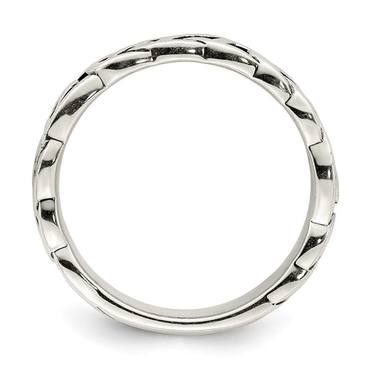 High-Quality Antiqued Celtic Knot Band in Sterling Silver - Stylish Value Piece