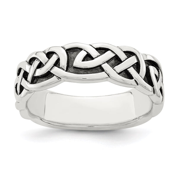 Antiqued Sterling Silver Celtic Knot Ring