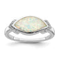 High-Quality Rhodium-Plated Sterling Silver Ring with Opal & CZ - Stylish Value-1