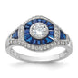Shop Exclusive Rhodium-Plated Sterling Silver Ring with 1.5ct Blue Spinel-1