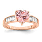 Shop Stylish Rose Gold-Plated Heart Ring, 14K Silver & Crystal for Affordable Luxury-2