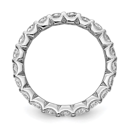 Buy Stylish 3mm CZ Eternity Band in Rhodium-Plated Sterling Silver - 20 Stones