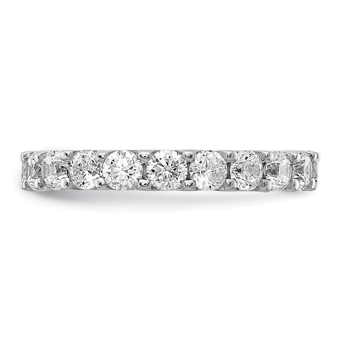 Buy Stylish 3mm CZ Eternity Band in Rhodium-Plated Sterling Silver - 20 Stones-5