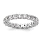 Buy Exclusive Sterling Silver 3mm CZ Eternity Band - 21 Stones, Stylish Value!-1