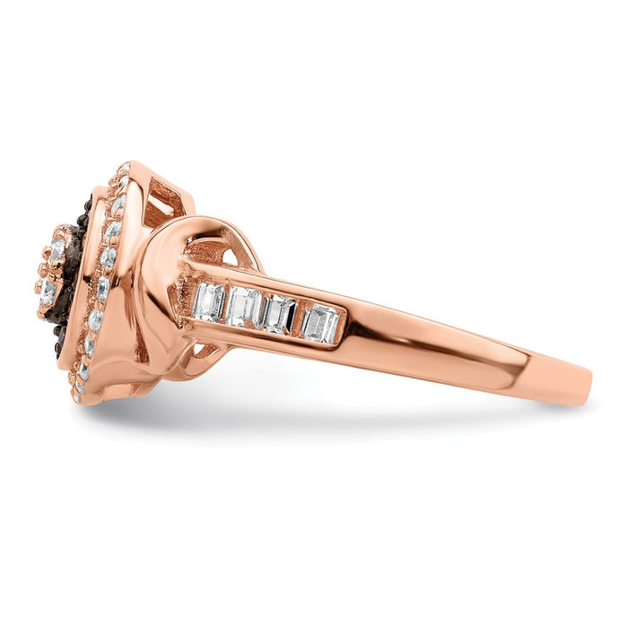 High-Quality Sterling Silver Rose Gold-Tone CZ Ring | Stylish & Affordable Elegance-3
