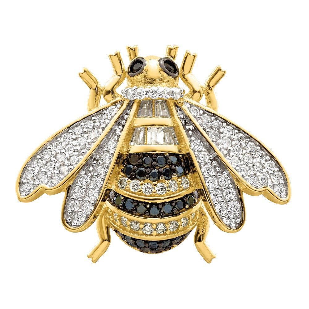 Buy Exclusive Sterling Silver CZ Bumblebee Ring - 14K Gold Tone, Stylish Design