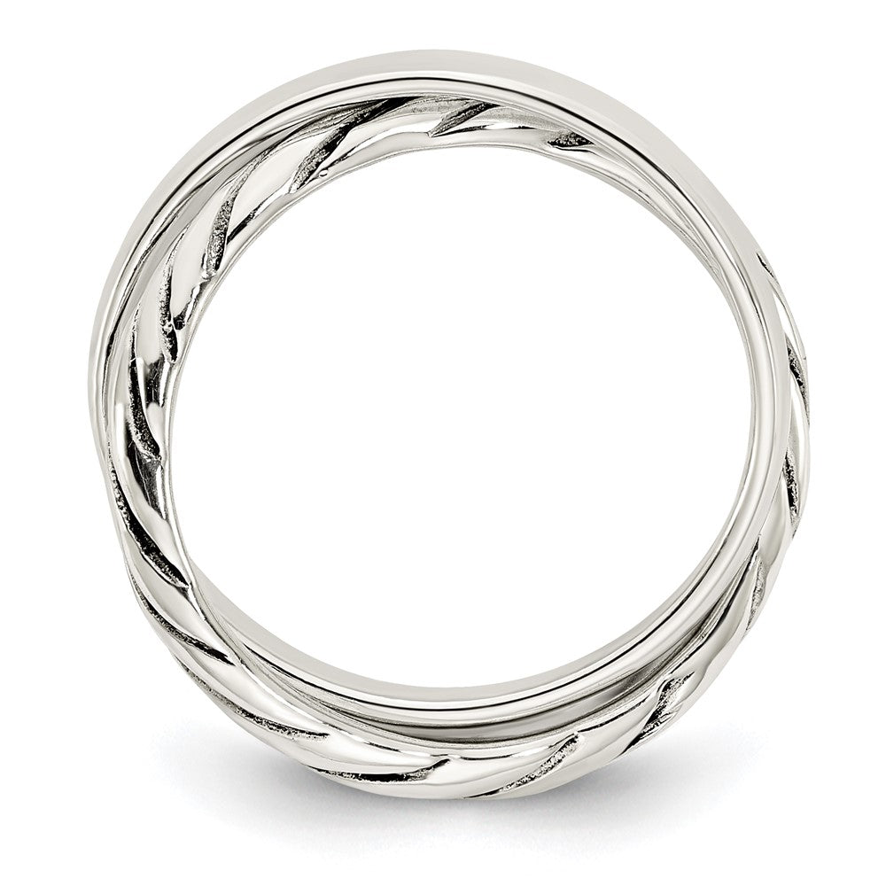 Exclusive Polished Twisted Sterling Silver Rings - Stylish Design, Affordable Price