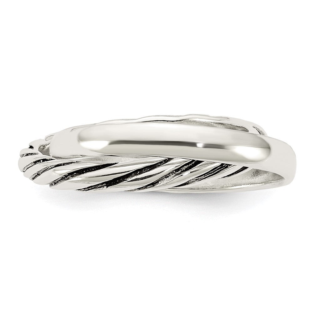 Shop Stylish Polished Twisted Intertwined Sterling Silver Rings - Affordable Elegance