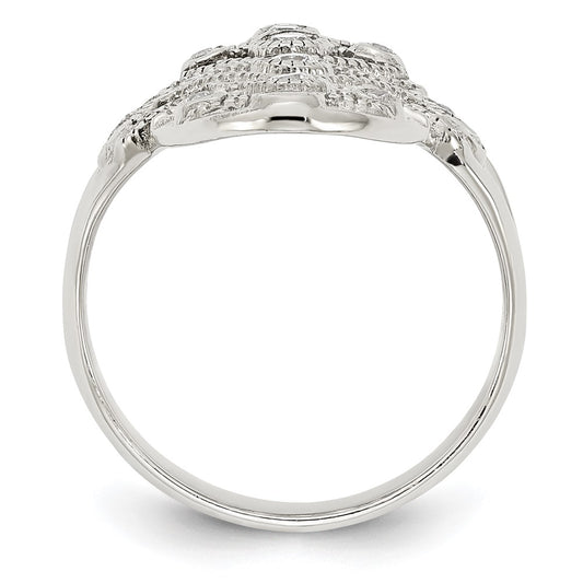 Buy Stylish Polished Sterling Silver Fancy CZ Ring - Affordable Luxury Piece