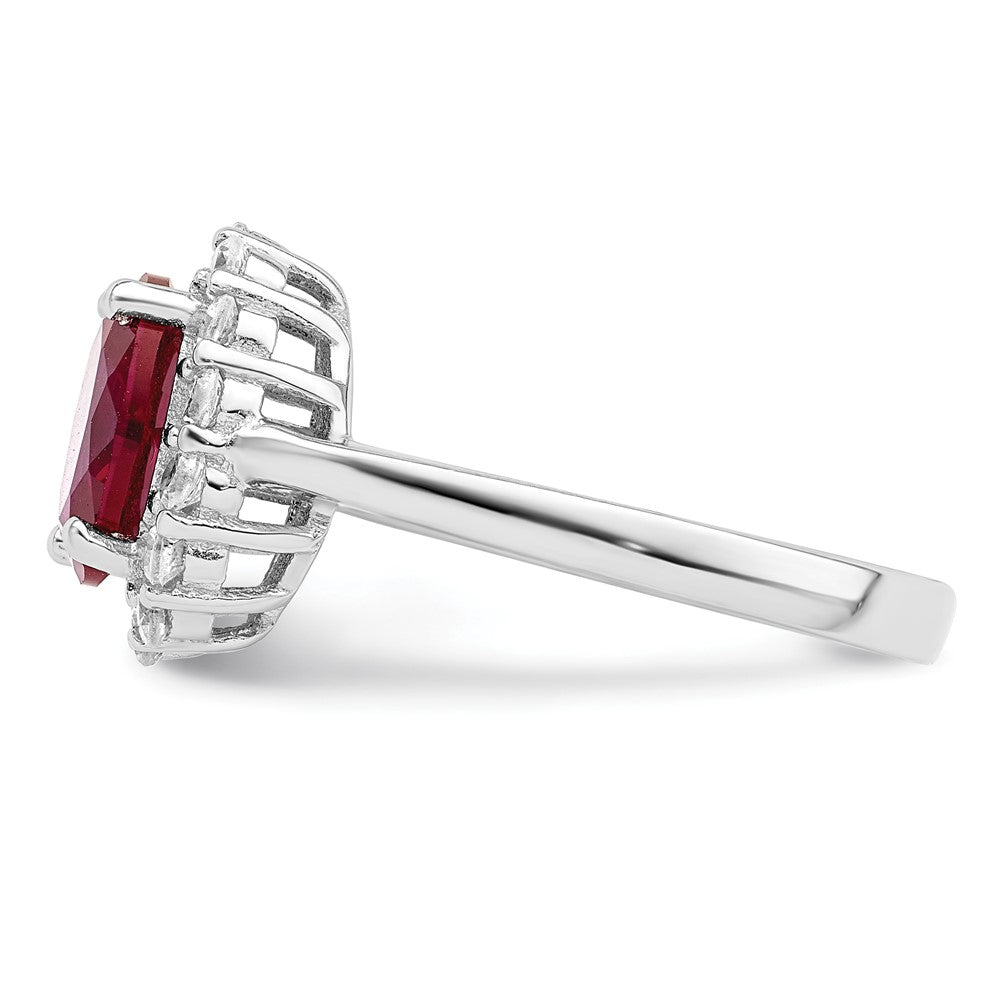 Shop Exclusive Rhodium-Plated Sterling Silver Ring with CZ Accents - Stylish!