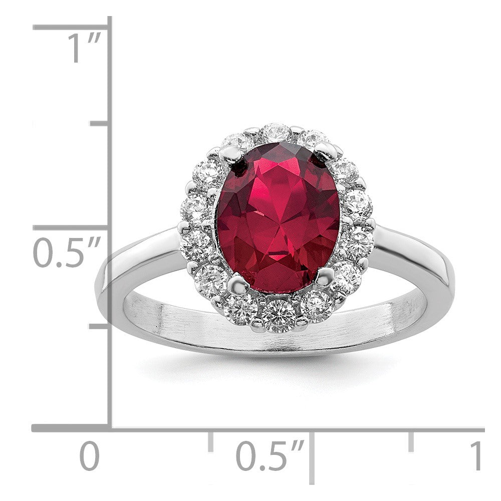 Shop Exclusive Rhodium-Plated Sterling Silver Ring with CZ Accents - Stylish!