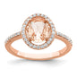 Buy Exclusive Sterling Silver Oval Ring, Rose-Tone Finish, CZ Accents - Stylish Value-1