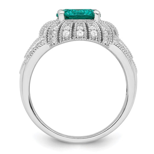 Exclusive Vintage-Inspired Sterling Silver Ring | Stylish Rhodium Plated Design