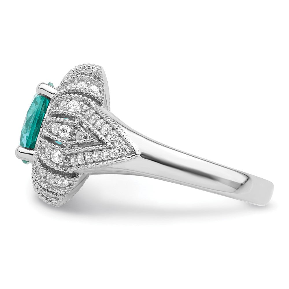 Exclusive Vintage-Inspired Sterling Silver Ring | Stylish Rhodium Plated Design
