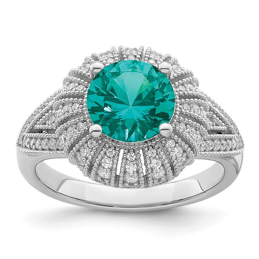 Exclusive Vintage-Inspired Sterling Silver Ring | Stylish Rhodium Plated Design
