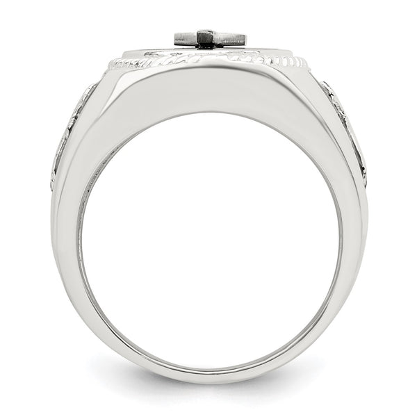 Sterling Silver Ring with Black Agate