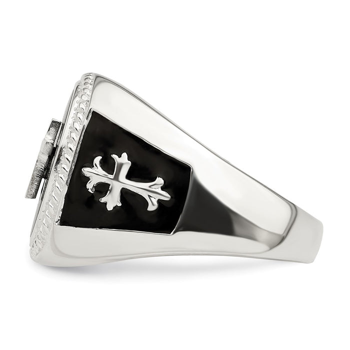 High-Quality Sterling Silver Ring with Black Agate - Stylish & Affordable!-4