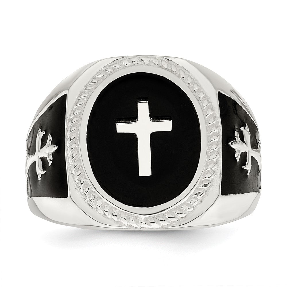High-Quality Sterling Silver Ring with Black Agate - Stylish & Affordable!