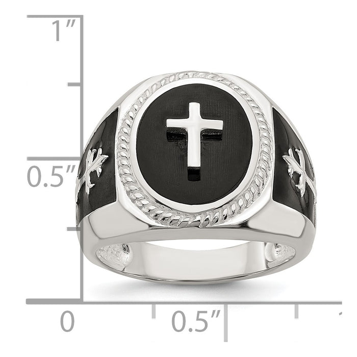 High-Quality Sterling Silver Ring with Black Agate - Stylish & Affordable!-3