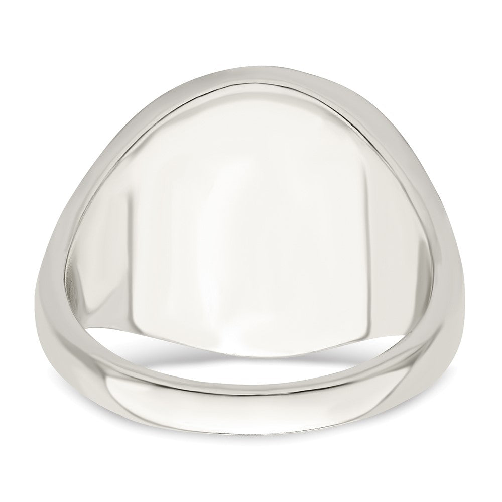 Exclusive Rhodium-Plated Sterling Silver Enamel Cross Ring - Stylish Design