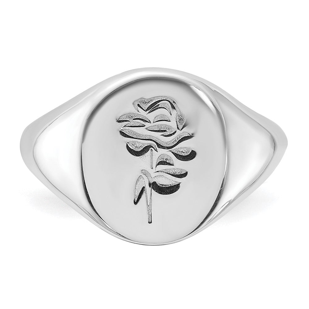 Exclusive Polished Rose Signet Ring | 14K Gold Plated, Stylish & Affordable