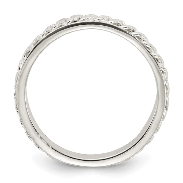 Sterling Silver 3mm Band with Inlay