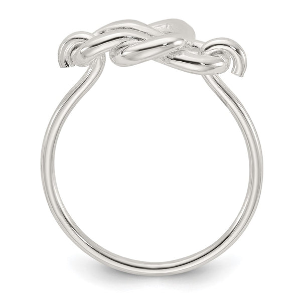 Polished Sterling Silver Elegant Knot Ring - 14K Gold