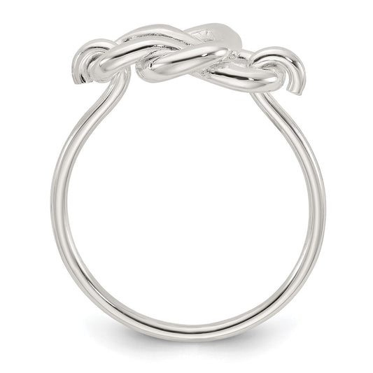 High-Quality Polished Sterling Silver Elegant Knot Ring - Stylish Design, Affordable Price