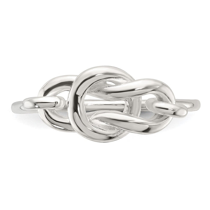 Shop Stylish Polished Sterling Silver Elegant Knot Ring - 14K Gold Finish-4