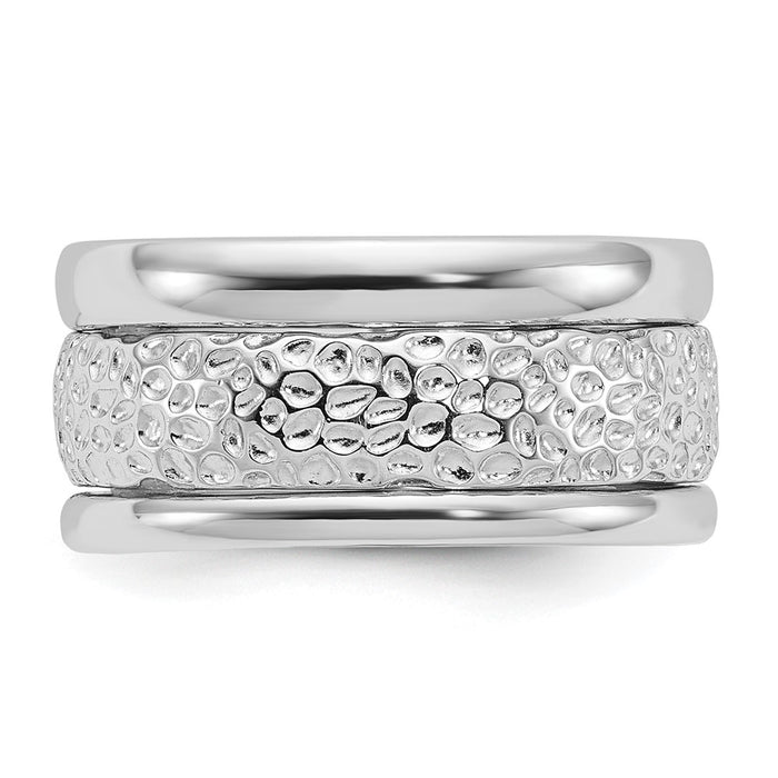 Shop Stylish Rhodium-Plated Triple Ring Band Set - Affordable Sterling Silver-3