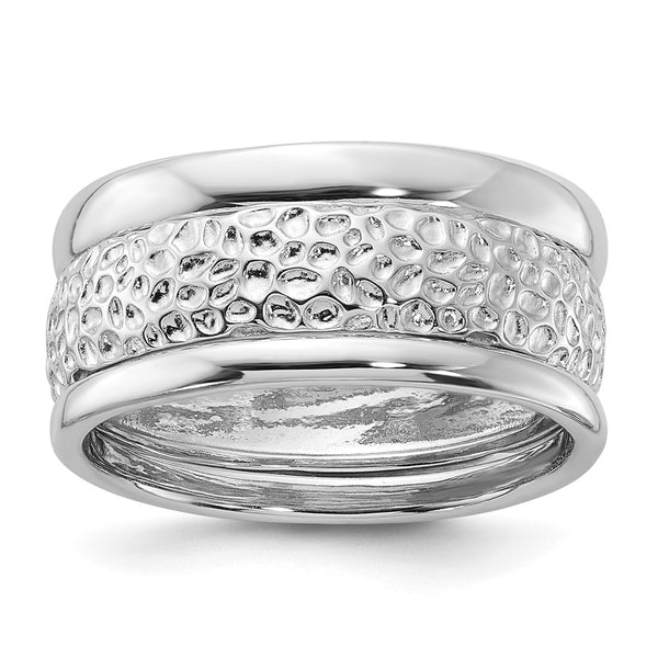 3-Piece Sterling Silver Trio Ring Set - Rhodium-Plated
