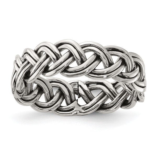 6mm Braided Band in Sterling Silver