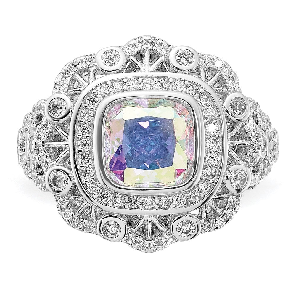 Exclusive Rhodium-Plated Sterling Silver Ring | Stylish CZ Stones, Affordable Price