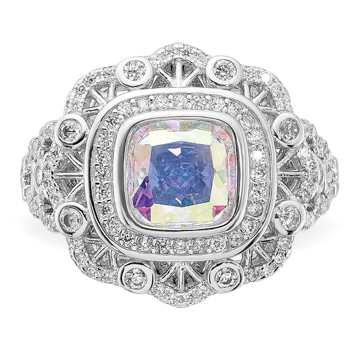 Exclusive Rhodium-Plated Sterling Silver Ring | Stylish CZ Stones, Affordable Price-4