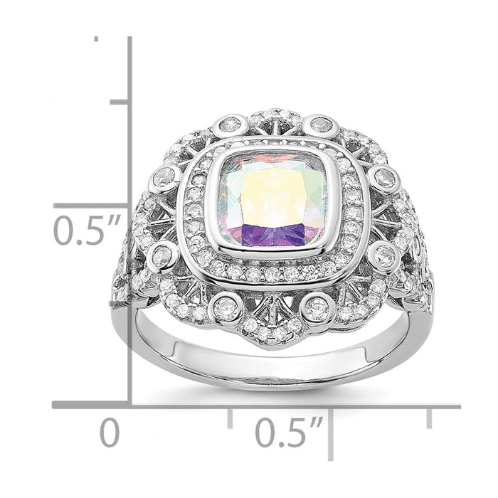 Exclusive Rhodium-Plated Sterling Silver Ring | Stylish CZ Stones, Affordable Price-5
