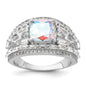 High-Quality Rhodium-Plated Sterling Silver Ring | Stylish CZ Gemstones-1