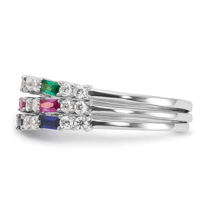 Buy Exclusive Sterling Silver 3-Piece Ring Set with CZ Stones | Stylish Value-3