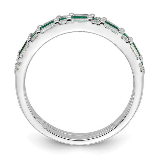 High-Quality Sterling Silver 3-Piece Ring Set with CZ Accents - Stylish Value!