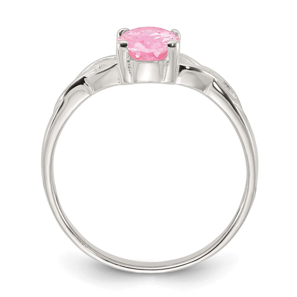Exclusive Polished Pink CZ Ring in Sterling Silver - Stylish & Affordable Gemstone